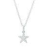 Thumbnail Image 1 of Sterling Silver 1/20 CT. T.W. Diamond Star Pendant - 18"