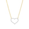 Thumbnail Image 0 of 1/20 CT. T.W. Diamond Heart Necklace in Sterling Silver with 14K Gold Plate - 18"