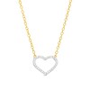 Thumbnail Image 0 of 1/20 CT. T.W. Diamond Heart Necklace in Sterling Silver with 14K Gold Plate - 18"