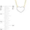 Thumbnail Image 1 of 1/20 CT. T.W. Diamond Heart Necklace in Sterling Silver with 14K Gold Plate - 18"