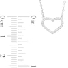Thumbnail Image 1 of 1/20 CT. T.W. Diamond Heart Necklace in Sterling Silver - 18"