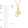 Thumbnail Image 1 of 1/20 CT. T.W. Diamond Om Necklace in Sterling Silver with 14K Gold Plate - 18"