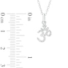 Thumbnail Image 2 of Sterling Silver 1/20 CT. T.W. Diamond Om Pendant - 18"