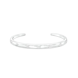 1/10 CT. T.W. Diamond Bangle Bracelet in Sterling Silver