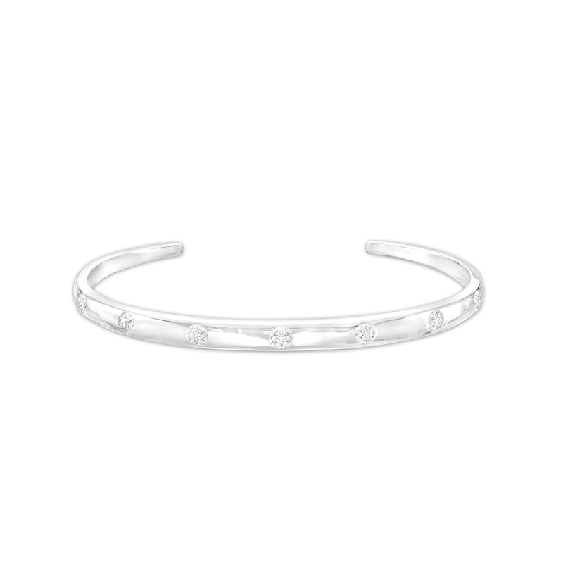 1/10 CT. T.W. Diamond Bangle Bracelet in Sterling Silver
