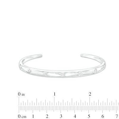 1/10 CT. T.W. Diamond Bangle Bracelet in Sterling Silver