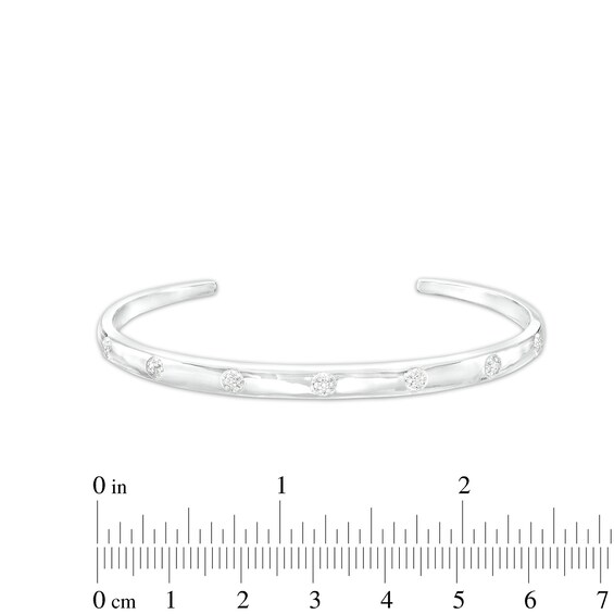 1/10 CT. T.W. Diamond Bangle Bracelet in Sterling Silver