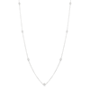 Thumbnail Image 1 of Diamond Accent Station Necklace in Sterling Silver - 36"