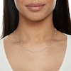 Diamond Accent Bezel Station Necklace in Sterling Silver - 18"