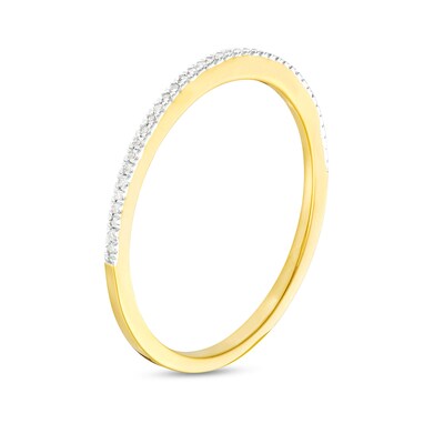 1/20 CT. T.W. Diamond Dainty Ring in Sterling Silver with 14K Gold Plate