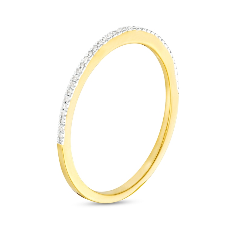 1/20 CT. T.W. Diamond Dainty Ring in Sterling Silver with 14K Gold Plate