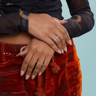 1/20 CT. T.W. Diamond Dainty Ring in Sterling Silver