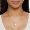 Thumbnail Image 2 of Diamond Accent Leo Zodiac Disc Necklace in Sterling Silver with 14K Gold Plate - 18"