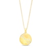 Thumbnail Image 0 of Diamond Accent Scorpio Zodiac Disc Necklace in Sterling Silver with 14K Gold Plate - 18"