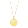 Thumbnail Image 0 of Diamond Accent Aquarius Zodiac Disc Necklace in Sterling Silver with 14K Gold Plate - 18"