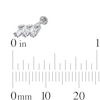 Thumbnail Image 3 of Titanium CZ Triple Baguette Stud - 18G 5/16"