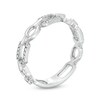 Thumbnail Image 2 of Sterling Silver 1/20 CT. T.W. Diamond Multi Link Ring