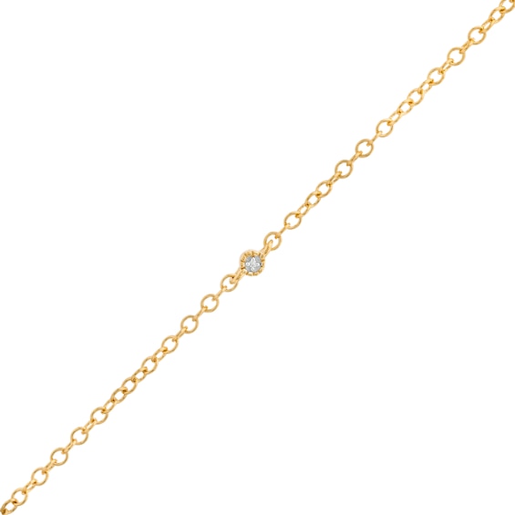 Diamond Accent Bracelet in Sterling Silver with 14K Gold Plate