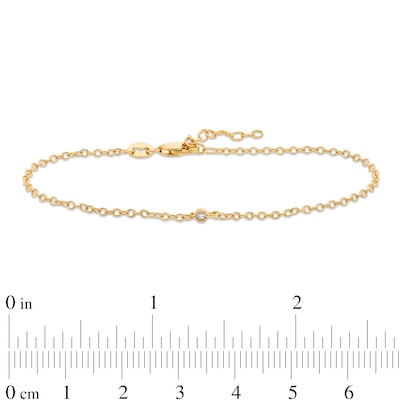 Diamond Accent Bracelet in Sterling Silver with 14K Gold Plate