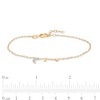 Thumbnail Image 1 of Diamond Accent Moon and Star Bracelet in Sterling Silver with 14K Gold Plate