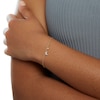 Thumbnail Image 2 of Diamond Accent Moon and Star Bracelet in Sterling Silver with 14K Gold Plate