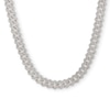 Thumbnail Image 1 of 10K Gold 1 CT. T.W. Diamond Square Curb Link Chain Necklace - 22"