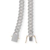 Thumbnail Image 2 of 10K Gold 1 CT. T.W. Diamond Square Curb Link Chain Necklace - 22"