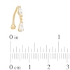 016 Gauge Cubic Zirconia Marquise Dangle Eyebrow Ring in 14K Gold - 5/16"