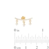 Thumbnail Image 1 of 14K Gold CZ Dangle Crawler Stud - 18G 5/16"