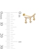 Thumbnail Image 1 of 14K Gold CZ Dangle Crawler Stud - 18G 5/16"