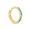 Thumbnail Image 0 of 14K Gold Green CZ Hoop in 14K Gold - 3/8"