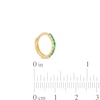 Thumbnail Image 2 of 14K Gold Green CZ Hoop in 14K Gold - 3/8"