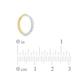 Thumbnail Image 1 of 14K Gold Two-Tone Beaded Hoop - 16G 3/8"
