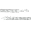 Thumbnail Image 1 of Made in Italy 5.6mm Double Pavè Curb Chain Necklace in Solid Sterling Silver - 22"
