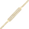 Thumbnail Image 0 of 3.15mm Two-Tone Precious Curb Chain ID Bracelet in 10K Gold - 7.5"