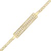 Thumbnail Image 1 of 3.15mm Two-Tone Precious Curb Chain ID Bracelet in 10K Gold - 7.5"