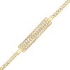 Thumbnail Image 0 of 3.15mm Two-Tone Precious Curb Chain ID Bracelet in 10K Gold - 7.5"