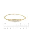 Thumbnail Image 1 of 3.15mm Two-Tone Precious Curb Chain ID Bracelet in 10K Gold - 7.5"