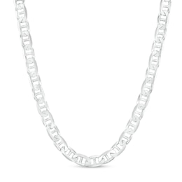 Made in Italy 5.7mm Diamond-Cut Mariner Chain Necklace in Solid Sterling Silver - 22&quot;