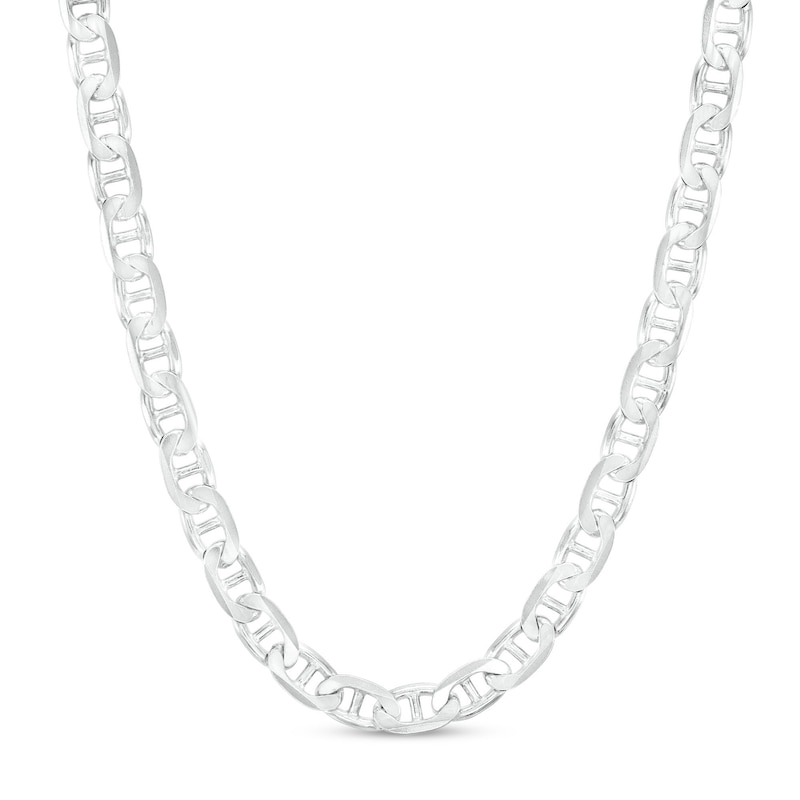Made in Italy 5.7mm Diamond-Cut Mariner Chain Necklace in Solid Sterling Silver - 22"