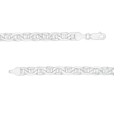 Made in Italy 5.7mm Diamond-Cut Mariner Chain Necklace in Solid Sterling Silver - 22"