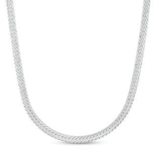 Sterling Silver Herringbone Chain Made in Italy - 18"