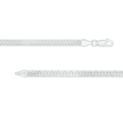 Sterling Silver Herringbone Chain Made in Italy - 18"