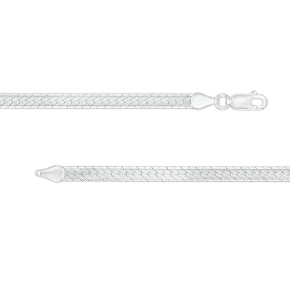 Sterling Silver Herringbone Chain Made in Italy - 18"