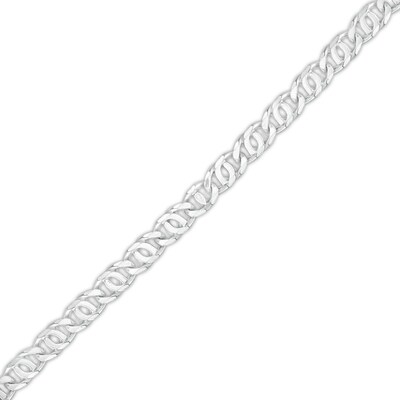Made in Italy 3.4mm Diamond-Cut Double Mariner Chain Bracelet in Solid Sterling Silver - 7.5"