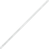 Thumbnail Image 1 of Made in Italy 2mm Diamond-Cut Flat Serpentine Chain Anklet in Solid Sterling Silver - 10"
