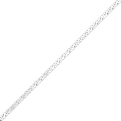 Made in Italy 2mm Diamond-Cut Flat Serpentine Chain Anklet in Solid Sterling Silver - 10"