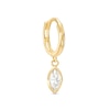 Thumbnail Image 0 of 14K Gold CZ Marquise Dangle Hoop - 18G 5/16"