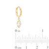 Thumbnail Image 1 of 14K Gold CZ Marquise Dangle Hoop - 18G 5/16"