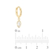 Thumbnail Image 2 of 14K Gold CZ Marquise Dangle Hoop - 18G 5/16"